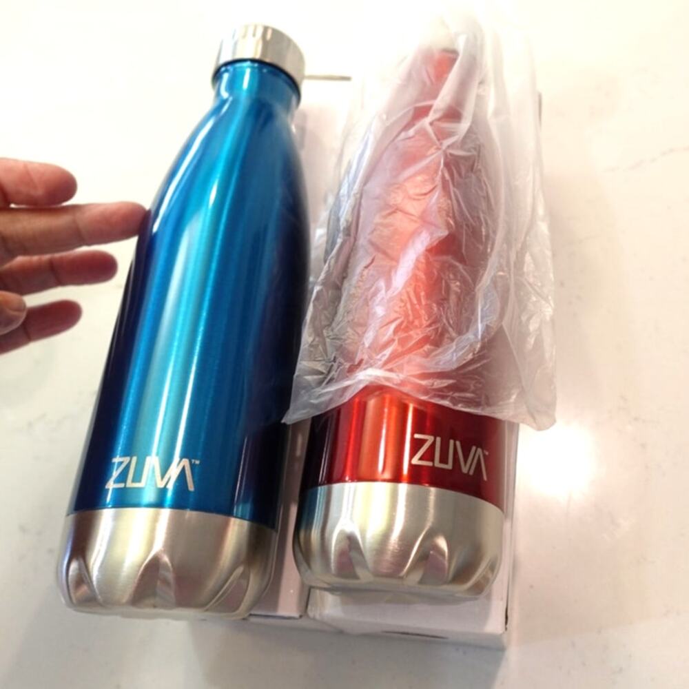 Set of 2 Zuva Insulated double wall vacuum SS Water bottles